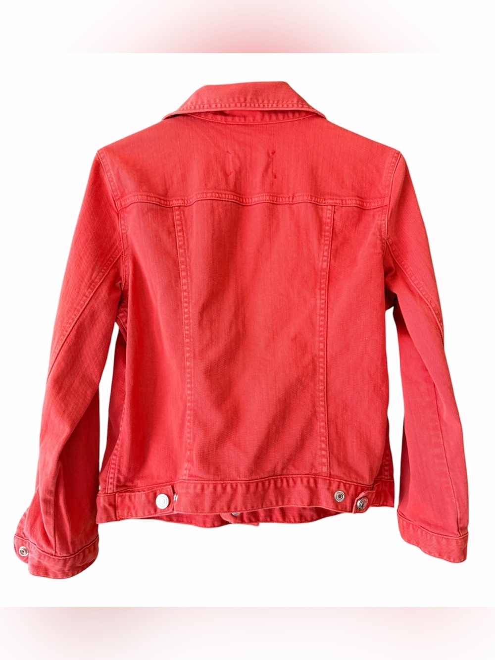 Marc by Marc Jacobs Standard Supply Workwear Denim Jacket. Coral. Size Large. - Picture 6 of 7